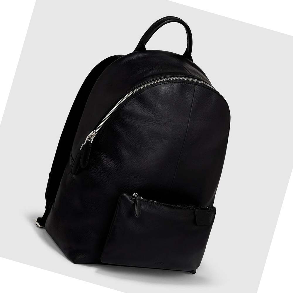 Men's Ecco Journey Round Backpacks Black | USA 679PJJ